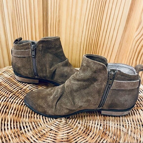 Naughty Monkey brown suede leather ankle boots 6.5 - Picture 4 of 9